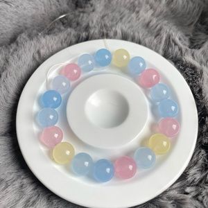 Morganite beaded bracelet